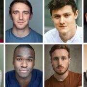 A grid of eight headshots featuring individuals of different ages, genders, and ethnicities, all looking directly at the camera with neutral expressions.